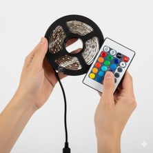 Najmaddin 2 Metre Kumandalı USB LED Şerit Işık – Renk Ayarlı Dekoratif Ortam ve Ambiyans Aydınlatması