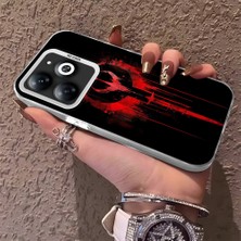 HONTINGA Infinix Smart 8 ile Uyumlu Kılıfı Silikon Kenar Sert Arka Düşüme Önleyici Basitlik Anti Düşme Kamera Korumali Dilek Desen Telefon Kılıf Kadın ve Erkek Için Uygundur K1-0634