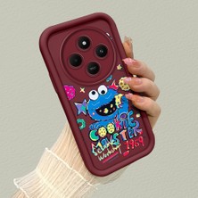 HONTINGA Xiaomi Redmi 14C 4g ile Uyumlu Kılıfı Düşüme Önleyici Basitlik Anti Düşme Kamera Korumali Doraemon Bordo Desen Yumuşak Silikon Telefon Kılıfı Kadın ve Erkek Için Uygundur K2-7070