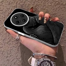 HONTINGA Xiaomi Redmi A4 ile Uyumlu Kılıfı Silikon Kenar Sert Arka Düşüme Önleyici Basitlik Anti Düşme Kamera Korumali Çift Desen Telefon Kılıf Kadın ve Erkek Için Uygundur K1-0633