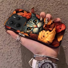 HONTINGA Xiaomi Redmi Note 14 ile Uyumlu Kılıfı Silikon Kenar Sert Arka Düşüme Önleyici Basitlik Anti Düşme Kamera Korumali Şirin Kedi Desen Telefon Kılıf Kadın ve Erkek Için Uygundur K1-0631