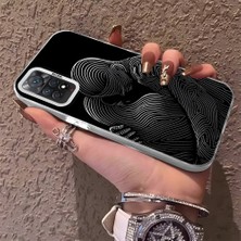 HONTINGA Xiaomi Redmi Note 11 Pro ile Uyumlu Kılıfı Silikon Kenar Sert Arka Düşüme Önleyici Basitlik Anti Düşme Kamera Korumali Çift Desen Telefon Kılıf Kadın ve Erkek Için Uygundur K1-0633