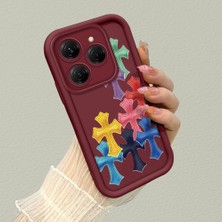 HONTINGA Tecno Spark 20 Pro ile Uyumlu Kılıfı Düşüme Önleyici Basitlik Anti Düşme Kamera Korumali Kelebek Bordo Desen Yumuşak Silikon Telefon Kılıfı Kadın ve Erkek Için Uygundur K2-7069