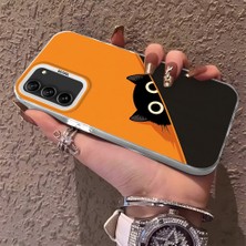 HONTINGA Samsung Galaxy S21 Fe ile Uyumlu Kılıfı Silikon Kenar Sert Arka Düşüme Önleyici Basitlik Anti Düşme Kamera Korumali Kedi Desen Telefon Kılıf Kadın ve Erkek Için Uygundur K1-0632