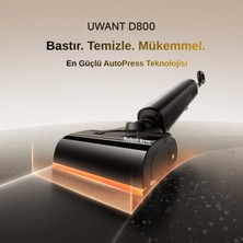 Uwant 25.000Pa 100℃ Islak Kuru Şarjlı Süpürge | Vakum + Mop | Akıllı, Kendini Temizleme Özellikli D800