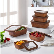 Evelin Saklama Kabı Set Maun 3 Lü