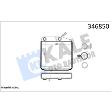 Kale 346850 Kalorifer Radyatörü Corsa D 06> Corsa E 14> Adam 14> Mıto-Doblo Iıı-Lınea-Fıorıno-Pratıco- Grande Punto 1.2-1.3-1.4 268700 Borusuz Tip 39033120-77363898-77365032-77364557