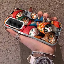 HONTINGA Samsung Galaxy A35 ile Uyumlu Kılıfı Silikon Kenar Sert Arka Düşüme Önleyici Basitlik Anti Düşme Kamera Korumali Şirin Kedi Desen Telefon Kılıf Kadın ve Erkek Için Uygundur K1-0631