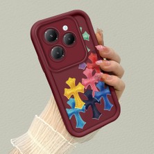 HONTINGA Infinix Hot 40 ile Uyumlu Kılıfı Düşüme Önleyici Basitlik Anti Düşme Kamera Korumali Kelebek Bordo Desen Yumuşak Silikon Telefon Kılıfı Kadın ve Erkek Için Uygundur K2-7069