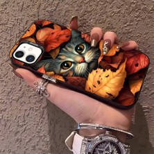 HONTINGA iPhone 12 ile Uyumlu Kılıfı Silikon Kenar Sert Arka Düşüme Önleyici Basitlik Anti Düşme Kamera Korumali Şirin Kedi Desen Telefon Kılıf Kadın ve Erkek Için Uygundur K1-0631