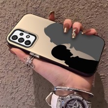 HONTINGA Samsung Galaxy A73 ile Uyumlu Kılıfı Silikon Kenar Sert Arka Düşüme Önleyici Basitlik Anti Düşme Kamera Korumali Çift Desen Telefon Kılıf Kadın ve Erkek Için Uygundur K1-0633