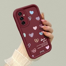 HONTINGA Samsung Galaxy M23 ile Uyumlu Kılıfı Düşüme Önleyici Basitlik Anti Düşme Kamera Korumali Renkli Bordo Desen Yumuşak Silikon Telefon Kılıfı Kadın ve Erkek Için Uygundur K2-7067