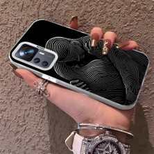 HONTINGA Xiaomi Mi 12T Pro ile Uyumlu Kılıfı Silikon Kenar Sert Arka Düşüme Önleyici Basitlik Anti Düşme Kamera Korumali Çift Desen Telefon Kılıf Kadın ve Erkek Için Uygundur K1-0633