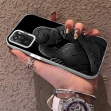 HONTINGA Xiaomi Redmi Note 10S ile Uyumlu Kılıfı Silikon Kenar Sert Arka Düşüme Önleyici Basitlik Anti Düşme Kamera Korumali Çift Desen Telefon Kılıf Kadın ve Erkek Için Uygundur K1-0633