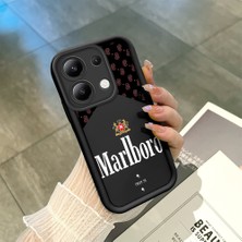 HONTINGA Xiaomi Redmi Note 13 ile Uyumlu Kılıfı Düşüme Önleyici Basitlik Anti Düşme Kamera Korumali Marlboro Desen Yumuşak Silikon Telefon Kılıfı Kadın ve Erkek Için Uygundur K2-0210