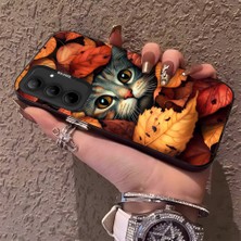 HONTINGA Samsung Galaxy A35 ile Uyumlu Kılıfı Silikon Kenar Sert Arka Düşüme Önleyici Basitlik Anti Düşme Kamera Korumali Şirin Kedi Desen Telefon Kılıf Kadın ve Erkek Için Uygundur K1-0631