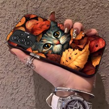HONTINGA Samsung Galaxy A52S 5g ile Uyumlu Kılıfı Silikon Kenar Sert Arka Düşüme Önleyici Basitlik Anti Düşme Kamera Korumali Şirin Kedi Desen Telefon Kılıf Kadın ve Erkek Için Uygundur K1-0631