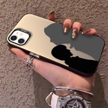 HONTINGA iPhone 12 Pro ile Uyumlu Kılıfı Silikon Kenar Sert Arka Düşüme Önleyici Basitlik Anti Düşme Kamera Korumali Çift Desen Telefon Kılıf Kadın ve Erkek Için Uygundur K1-0633