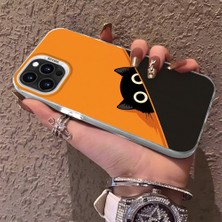 HONTINGA iPhone 16 Pro ile Uyumlu Kılıfı Silikon Kenar Sert Arka Düşüme Önleyici Basitlik Anti Düşme Kamera Korumali Kedi Desen Telefon Kılıf Kadın ve Erkek Için Uygundur K1-0632