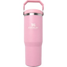 Stanley The Iceflow Flip Straw Pipetli Termos Bardak 0,89 Lt  Pudra Pembe Açık Pastel