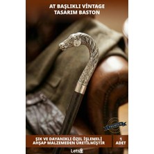 Letsii Krom At Figürlü Şık Dekoratif Baston 100 cm