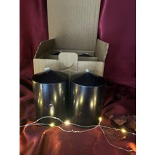 İzmir Candle Silindir 7*15CM Siyah 4lü Set
