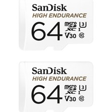 Sandisk 2'li High Endurance 64GB SDSQQNR-064G-GN6IA Micro Sdxc 100/40MB/S C10 V30 Hafıza Kartı 24FİLM