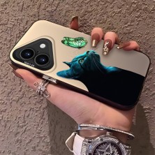 HONTINGA iPhone 16 ile Uyumlu Kılıfı Silikon Kenar Sert Arka Düşüme Önleyici Basitlik Anti Düşme Kamera Korumali Kedi Desen Telefon Kılıf Kadın ve Erkek Için Uygundur K1-0632