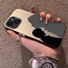 HONTINGA iPhone 15 Plus ile Uyumlu Kılıfı Silikon Kenar Sert Arka Düşüme Önleyici Basitlik Anti Düşme Kamera Korumali Çift Desen Telefon Kılıf Kadın ve Erkek Için Uygundur K1-0633