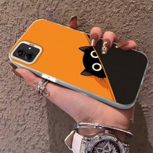 HONTINGA Samsung Galaxy A04E ile Uyumlu Kılıfı Silikon Kenar Sert Arka Düşüme Önleyici Basitlik Anti Düşme Kamera Korumali Kedi Desen Telefon Kılıf Kadın ve Erkek Için Uygundur K1-0632