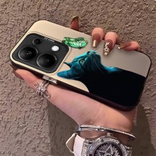 HONTINGA Xiaomi Redmi Note 14S ile Uyumlu Kılıfı Silikon Kenar Sert Arka Düşüme Önleyici Basitlik Anti Düşme Kamera Korumali Kedi Desen Telefon Kılıf Kadın ve Erkek Için Uygundur K1-0632