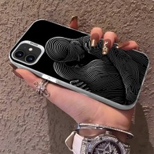 HONTINGA iPhone 12 Pro ile Uyumlu Kılıfı Silikon Kenar Sert Arka Düşüme Önleyici Basitlik Anti Düşme Kamera Korumali Çift Desen Telefon Kılıf Kadın ve Erkek Için Uygundur K1-0633