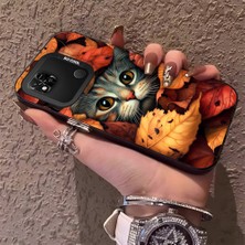 HONTINGA Xiaomi Redmi 9c ile Uyumlu Kılıfı Silikon Kenar Sert Arka Düşüme Önleyici Basitlik Anti Düşme Kamera Korumali Şirin Kedi Desen Telefon Kılıf Kadın ve Erkek Için Uygundur K1-0631