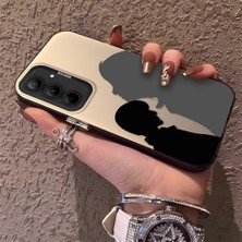 HONTINGA Samsung Galaxy A35 ile Uyumlu Kılıfı Silikon Kenar Sert Arka Düşüme Önleyici Basitlik Anti Düşme Kamera Korumali Çift Desen Telefon Kılıf Kadın ve Erkek Için Uygundur K1-0633