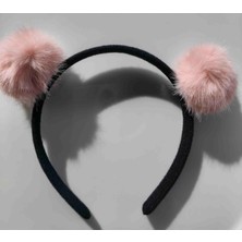 Makmery Peluş Ponpon Taç