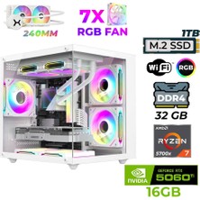 Xaser Sova Cube X60 Ryzen 7 5700X 32GB Ram 1tb M.2 Nvme SSD 16GB RTX5060TI Sıvı Soğutmalı Oyuncu Tavsiye Sistem