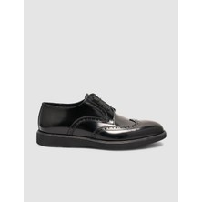 Cabani Hakiki Açma Deri Erkek Siyah  Klasik Ayakkabı