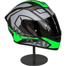 Scharf 316 Full Face Motosiklet Kaskı – Güneş Gözlüklü (Smoke Vizörlü) Jx1 Green