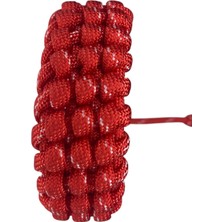 Evvel Aksesuar Kırmızı Üstü Beyaz Noktalı Palet Model Bileklik