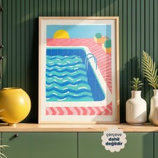 Persona Istanbul Artificial Collection "endless Summer" - Retro Havuz ve Güneş Posteri (Çerçevesiz)