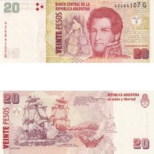 Lidya Koleksiyon Arjantin 20 Pesos - 2003 - Çil