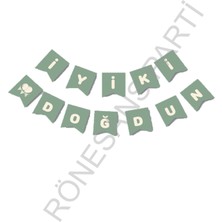 Rönesans Parti Rönesans Iyiki Doğdun Yazılı Küf Yeşili Renk Banner