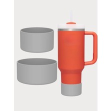Stanley Quencher H2.0 ve Adventure 30OZ/40OZ ile Uyumlu Silikon Koruyucu Altlık - Kaymaz, Gürültü Önleyici Bardak Botu - Koruyucu Kılıf Aksesuarı