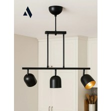 Normadia Modern Siyah ve Gold Avize, Salon ve Mutfak Için Şık Tavan Lambası