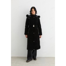 Doque 67011 Önden Düğmeli Fermuarlı Çıtçıtlı Kol Ucu Lastikli Beli Kemerli Lastikli Şişme Mont #12-25#