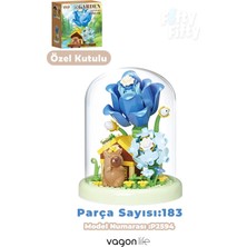 Vagonlife Panlos Yko Serisi Fanuslu Kapibara Figürlü Lale Modeli 183 Parça Oyuncak Blok Yapım Seti  FF-P2594
