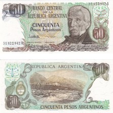 Lidya Koleksiyon Arjantin 50 Pesos - 1983 - Çil