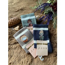 3'lü Çocuk Desenli Soket Çorap