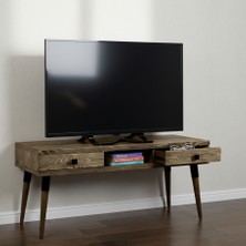 Mobenta Masif Ahşap Tv Ünitesi 150 cm – Iskandinav Stil, Doğal, 2 Çekmeceli ve 1 Raflı | Modest TV-150 Cv