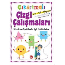 Beyaz Balina Yayınları Çıkartmalı Çizgi Çalışmaları - Renk Ve Şekillerle